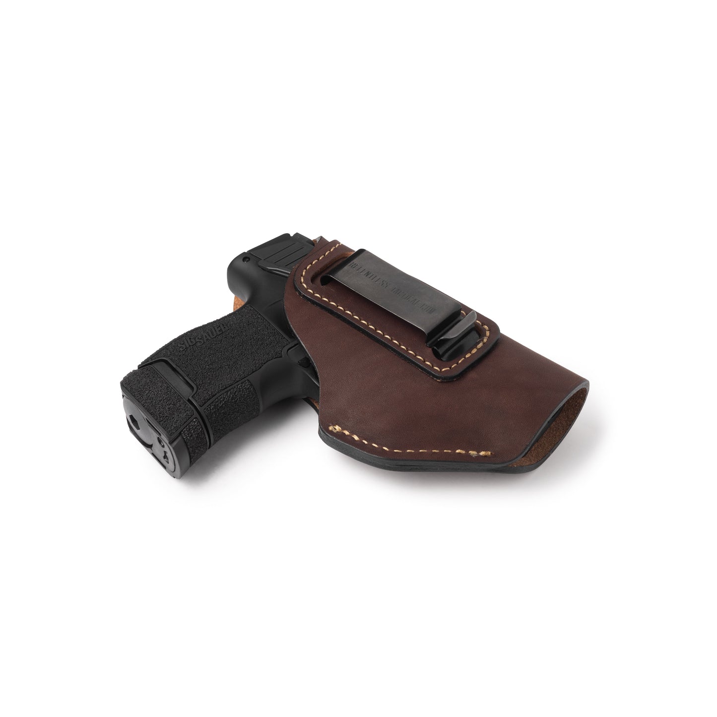 Relentless Tactical The Defender Leather IWB Holster | Fits Glock 42 | P365 | Hellcat | Lifetime Warranty | Made in USA