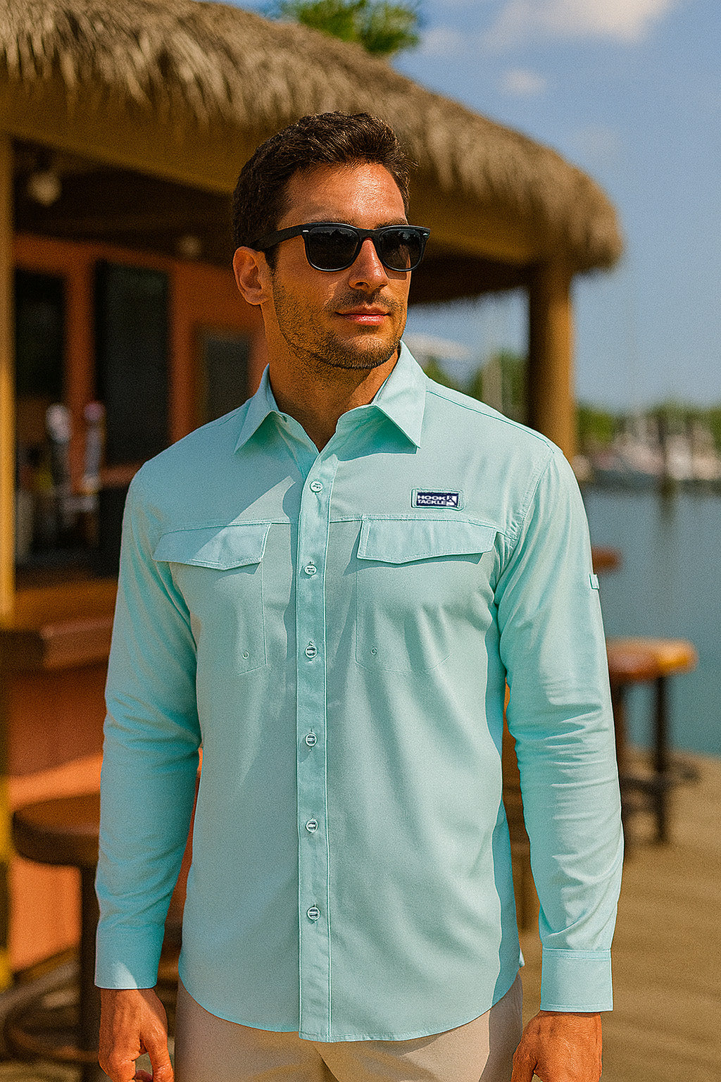 Hook & Tackle Men's Coastline L/S UV Vented Fishing Shirt