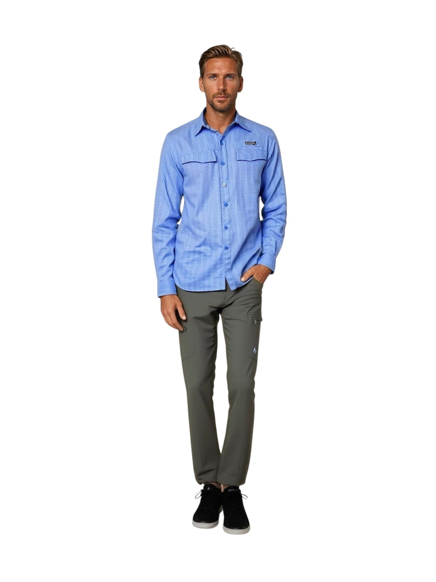 Hook & Tackle Men's Sealand L/S UV Vented Fishing Shirt