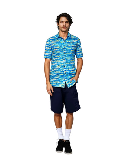 Hook & Tackle Men's Marlin Camo UV Vented Fishing Shirt