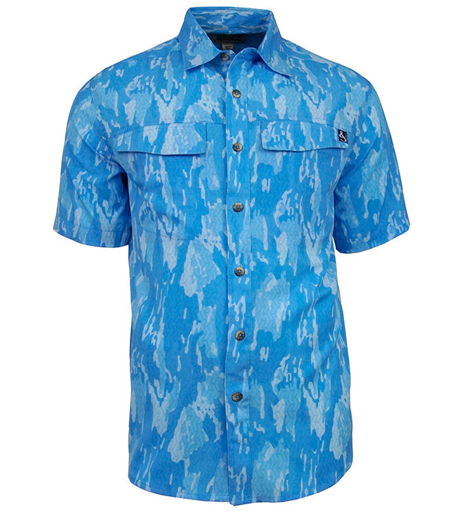 Hook & Tackle Men's Geo Camo UV Vented Fishing Shirt