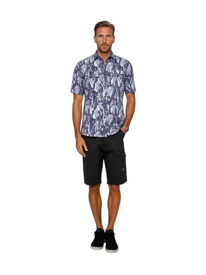 Hook & Tackle Men's Geo Camo UV Vented Fishing Shirt