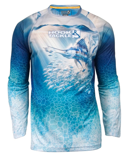 Hook & Tackle Men's Marlin Strike Dolphin L/S UV Fishing Shirt