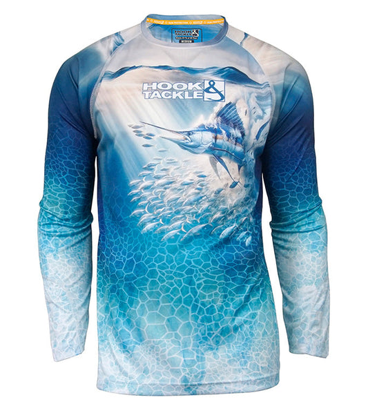 Hook & Tackle Men's Marlin Strike Dolphin L/S UV Fishing Shirt