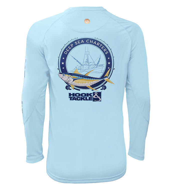 Hook & Tackle Men's Tuna Charters L/S UV Fishing Shirt