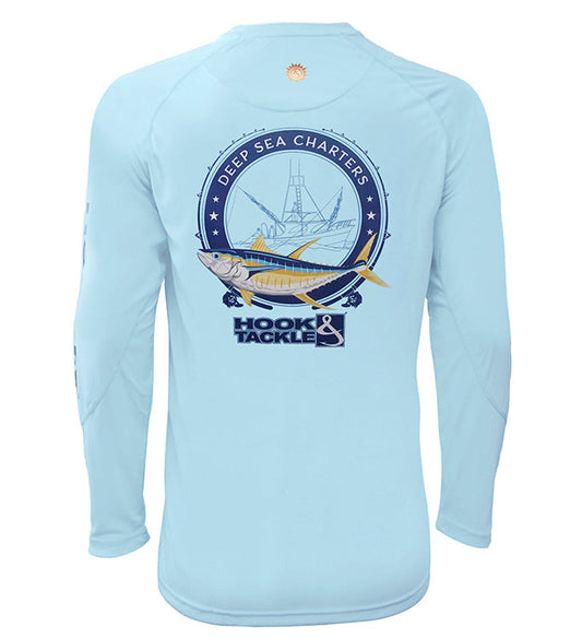 Hook & Tackle Men's Tuna Charters L/S UV Fishing Shirt