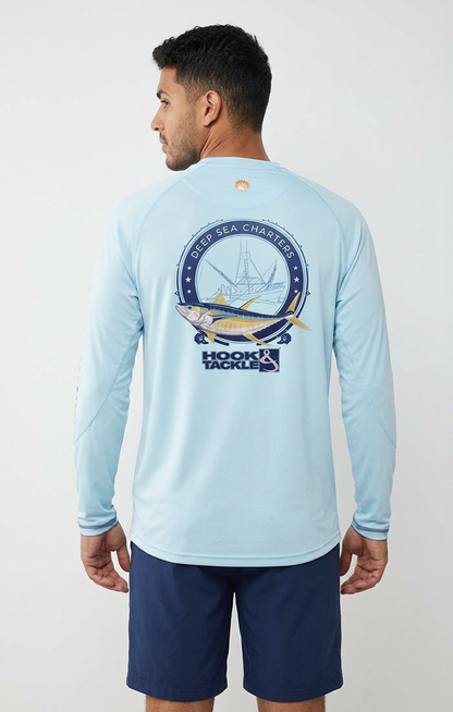 Hook & Tackle Men's Tuna Charters L/S UV Fishing Shirt