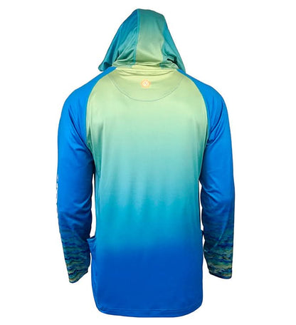 Hook & Tackle Men's Mahi Camo UV Fishing Hoodie Mask L/S