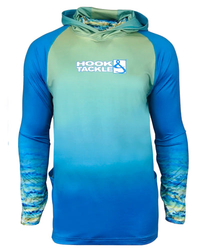 Hook & Tackle Men's Mahi Camo UV Fishing Hoodie Mask L/S
