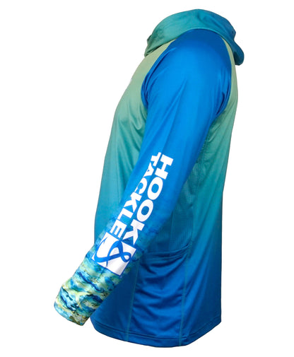 Hook & Tackle Men's Mahi Camo UV Fishing Hoodie Mask L/S