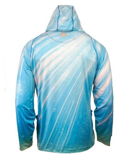 Hook & Tackle Men's Tuna Abyss UV Fishing Hoodie Gaiter L/S