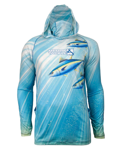 Hook & Tackle Men's Tuna Abyss UV Fishing Hoodie Gaiter L/S