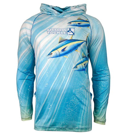 Hook & Tackle Men's Tuna Abyss UV Fishing Hoodie Gaiter L/S