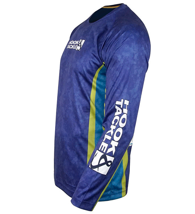 Hook & Tackle Men's Bass Camo L/S UV Fishing Shirt