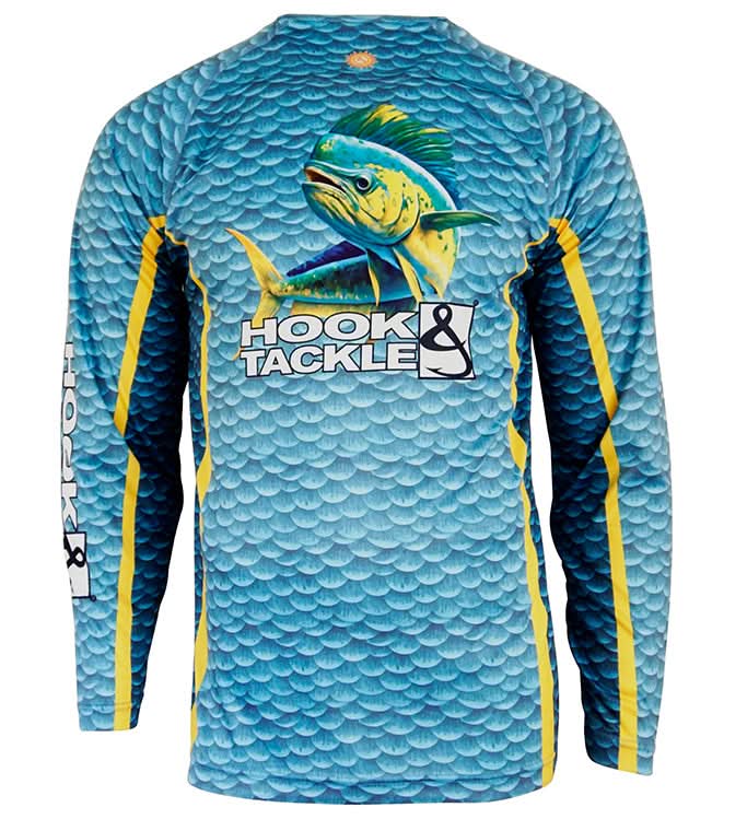 Hook & Tackle Men's Mahi Scales L/S UV Fishing Shirt