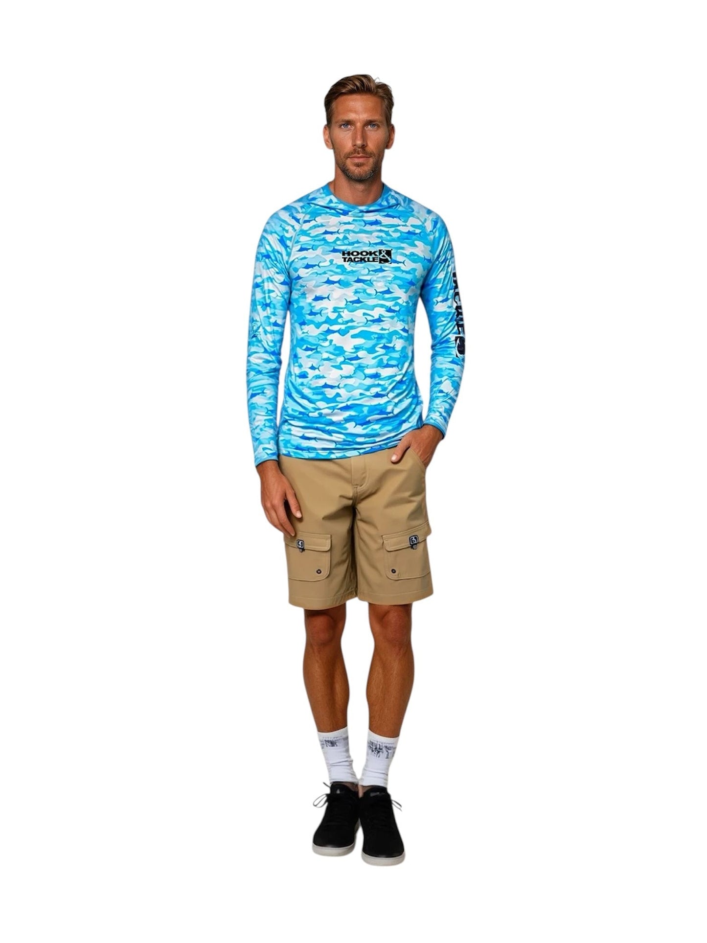 Hook & Tackle Men's Camo Billfish UV Fishing Hoodie