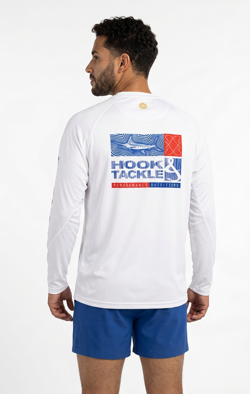 Hook & Tackle Men's Marlin Groove L/S UV Fishing Shirt