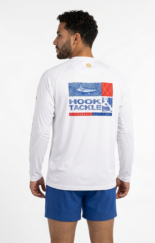 Hook & Tackle Men's Marlin Groove L/S UV Fishing Shirt