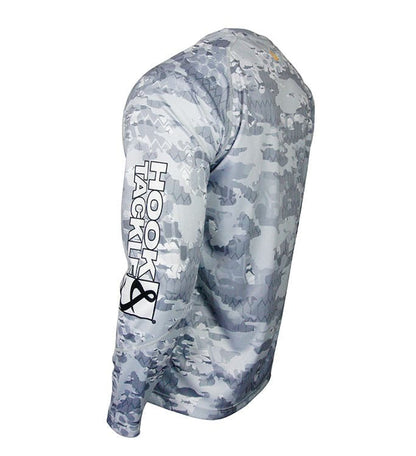 Hook & Tackle Fractal Camo Waves UV Fishing Shirt (8-20)