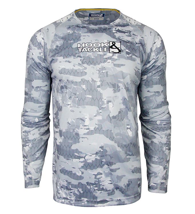 Hook & Tackle Fractal Camo Waves UV Fishing Shirt (8-20)