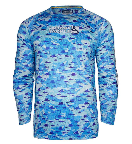 Hook & Tackle Youth Billfish Texture UV Fishing Shirt (8-20)