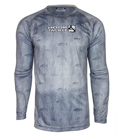 Hook & Tackle Men's Tuna Texture L/S UV Fishing Shirt