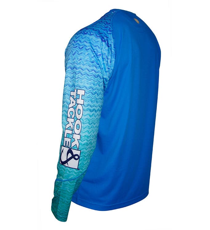 Hook & Tackle Youth Gradient Waves UV Fishing Shirt (8-20)