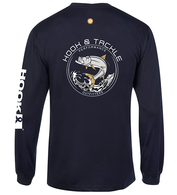Hook & Tackle Men's Tarpon Leap Thrust L/S UV Fishing T-Shirt