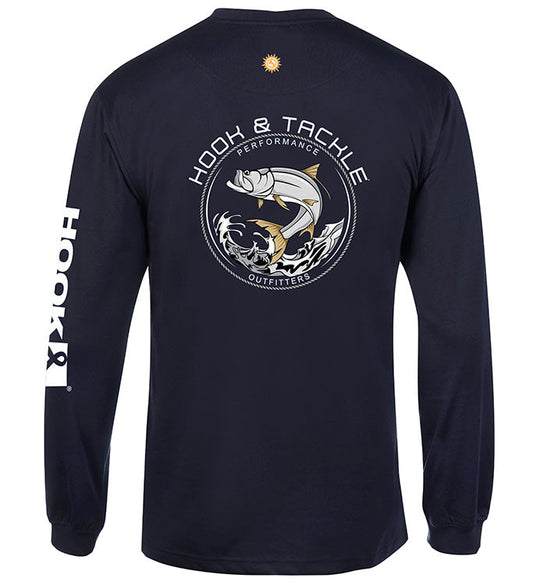 Hook & Tackle Men's Tarpon Leap Thrust L/S UV Fishing T-Shirt