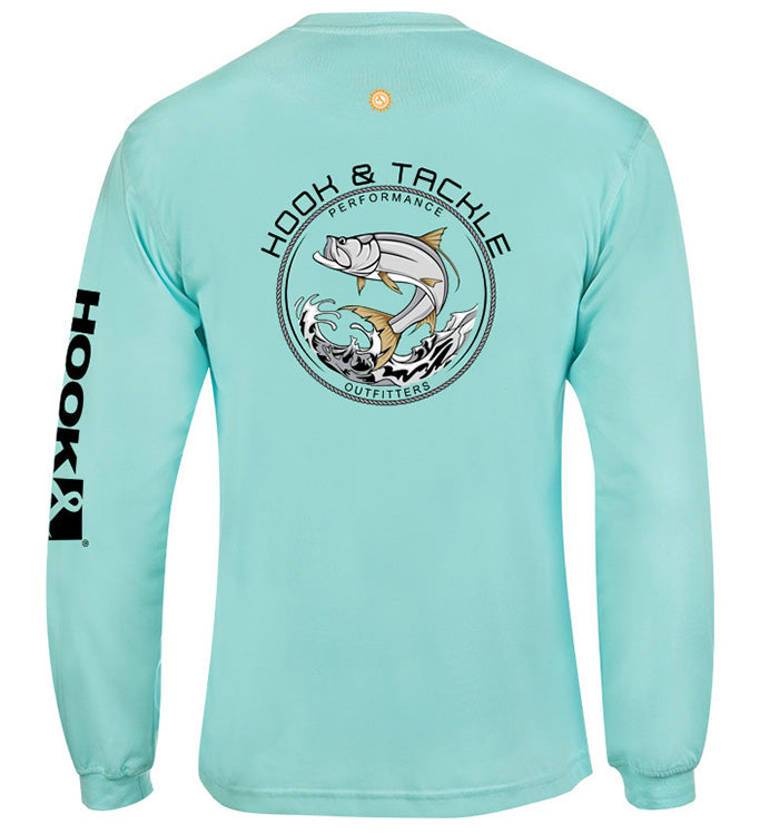 Hook & Tackle Men's Tarpon Leap Thrust L/S UV Fishing T-Shirt