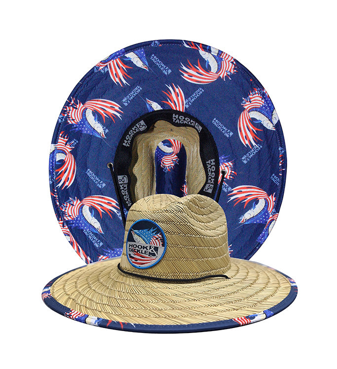 Hook & Tackle Sails & Stripes Straw Hat