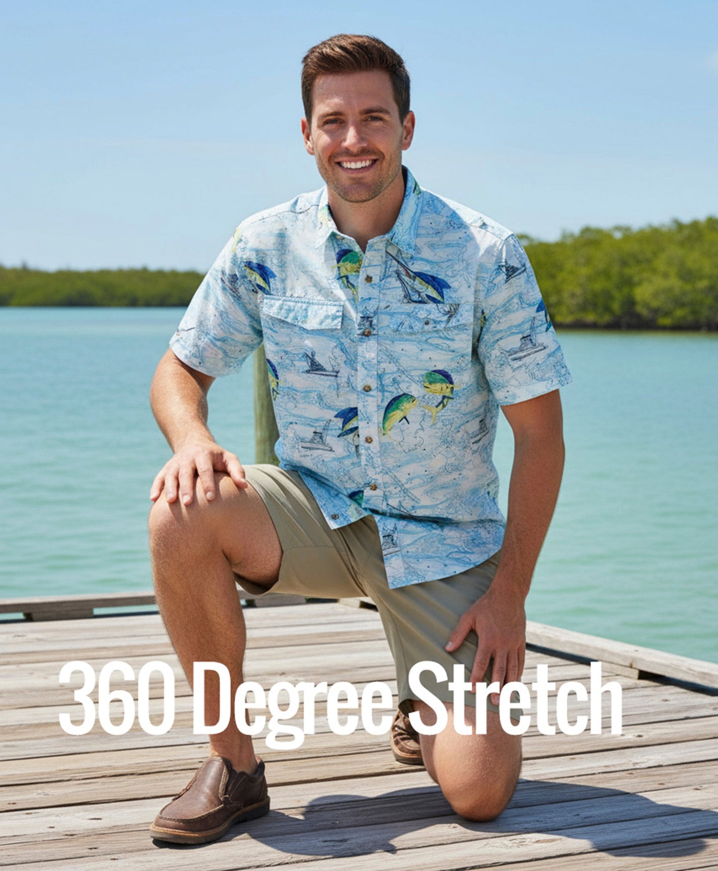 Hook & Tackle Men's Hi-Tide Hybrid 360 Degree Stretch Short