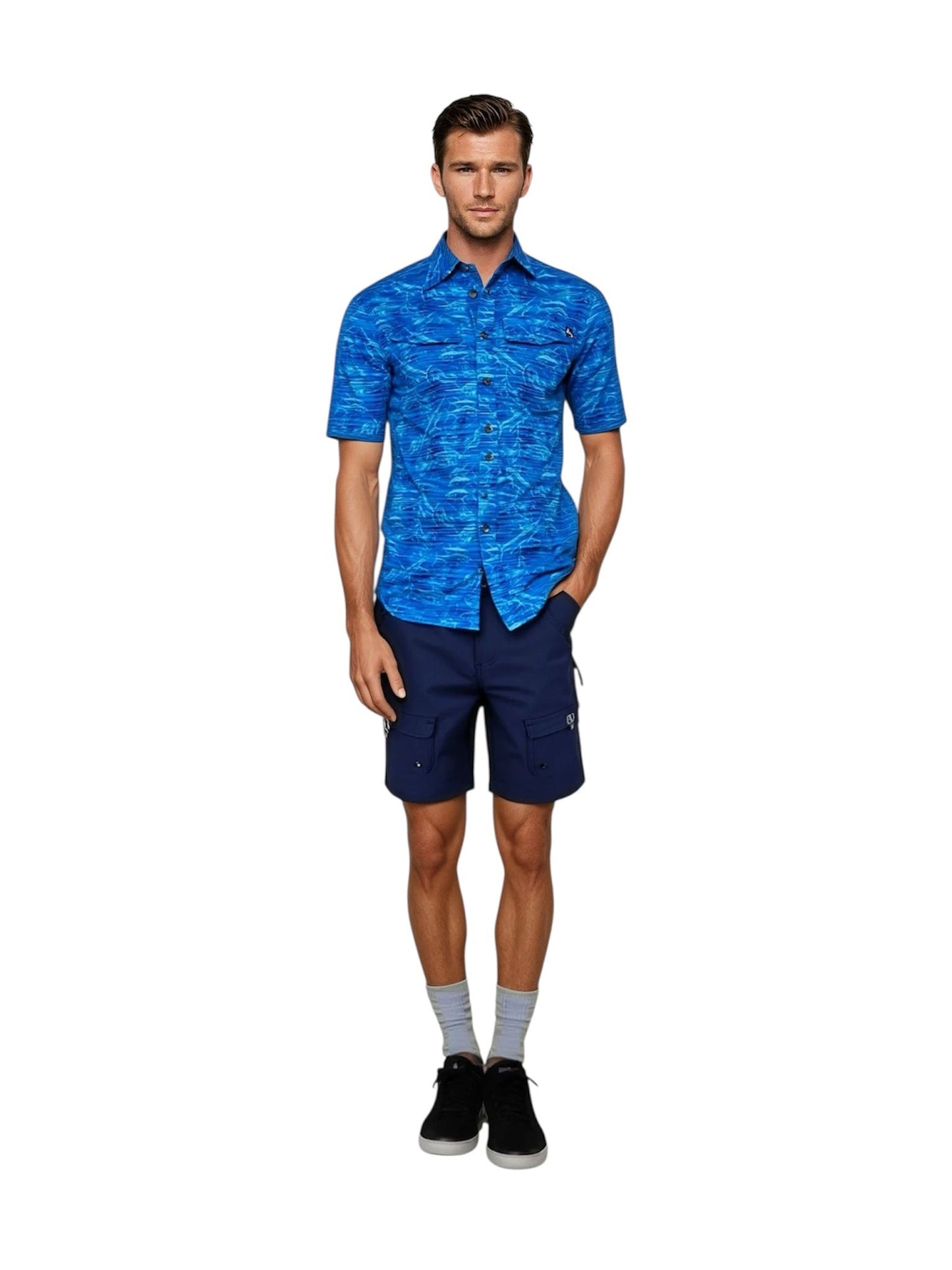 Hook & Tackle Men's Offshore Fishing  UV Vented Fishing Shirt