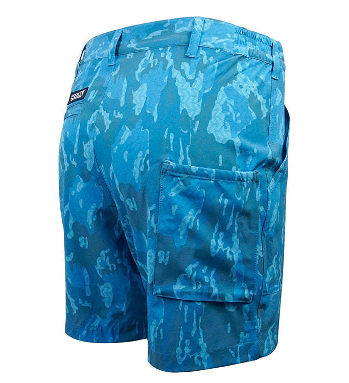 Hook & Tackle Men's Geo Camo Beer Can Lightweight Stretch Short