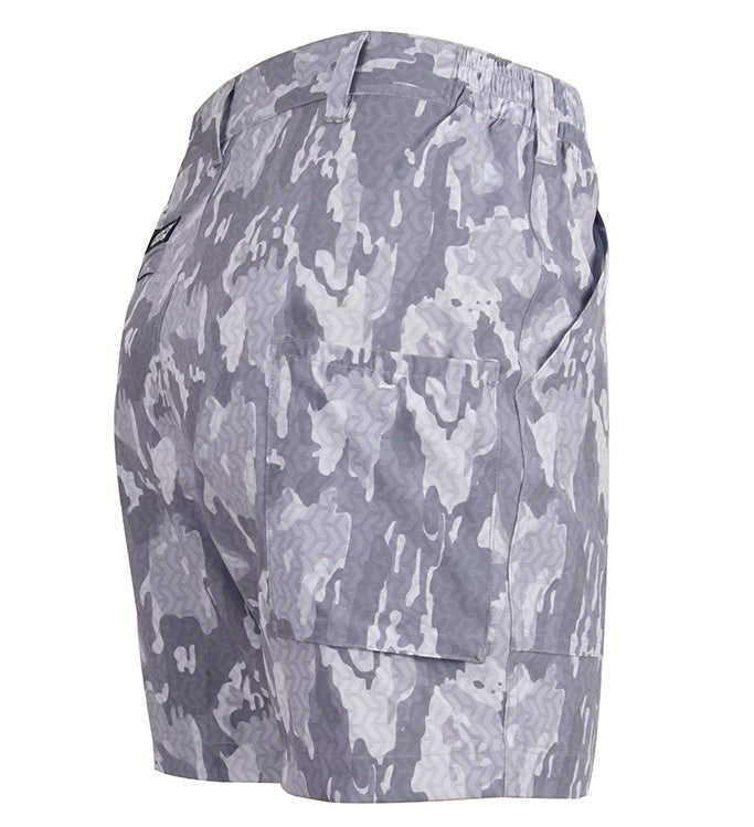 Hook & Tackle Men's Geo Camo Beer Can Lightweight Stretch Short
