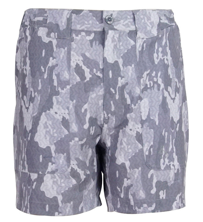 Hook & Tackle Men's Geo Camo Beer Can Lightweight Stretch Short