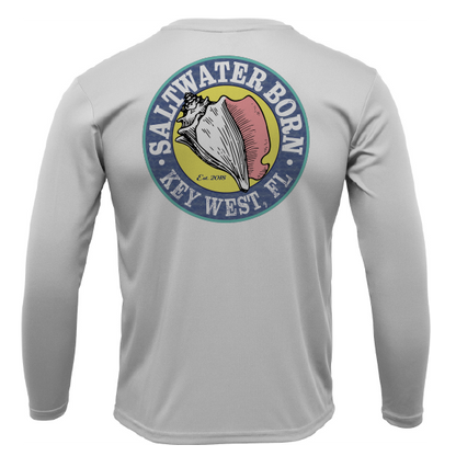 Saltwater Born Key West, FL Mahi on Chest Long Sleeve UPF 50+ Dry-Fit Shirt