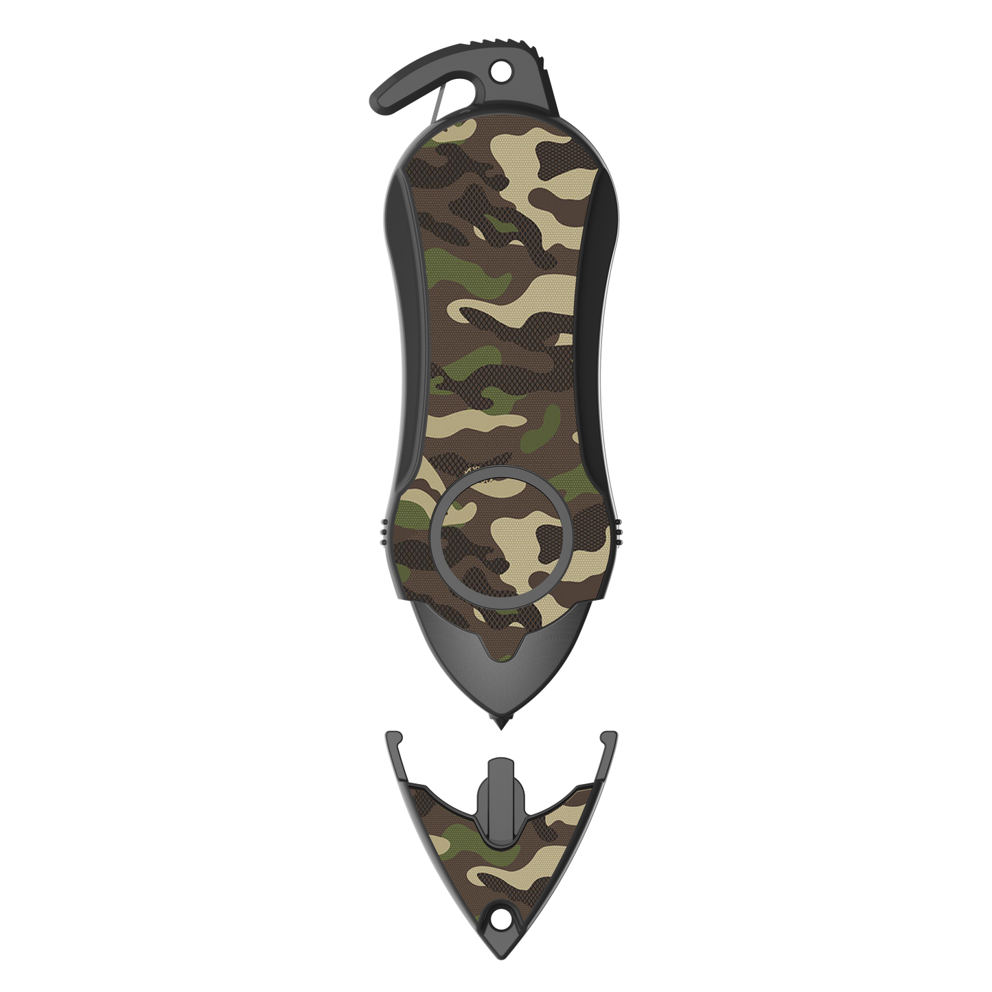Stinger Survival Tools Stinger Personal Safety Alarm Keychain Emergency Tool: Siren Alarm, Seat Belt Cutter, Glass Breaker (Camouflage Green)