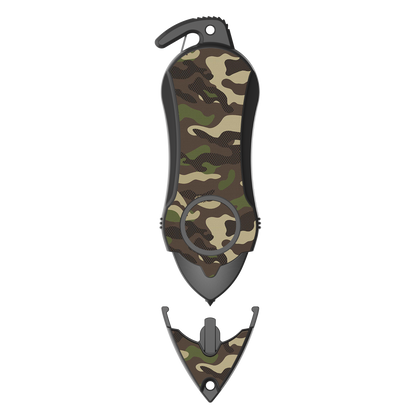 Stinger Survival Tools Stinger Personal Safety Alarm Keychain Emergency Tool: Siren Alarm, Seat Belt Cutter, Glass Breaker (Camouflage Green)