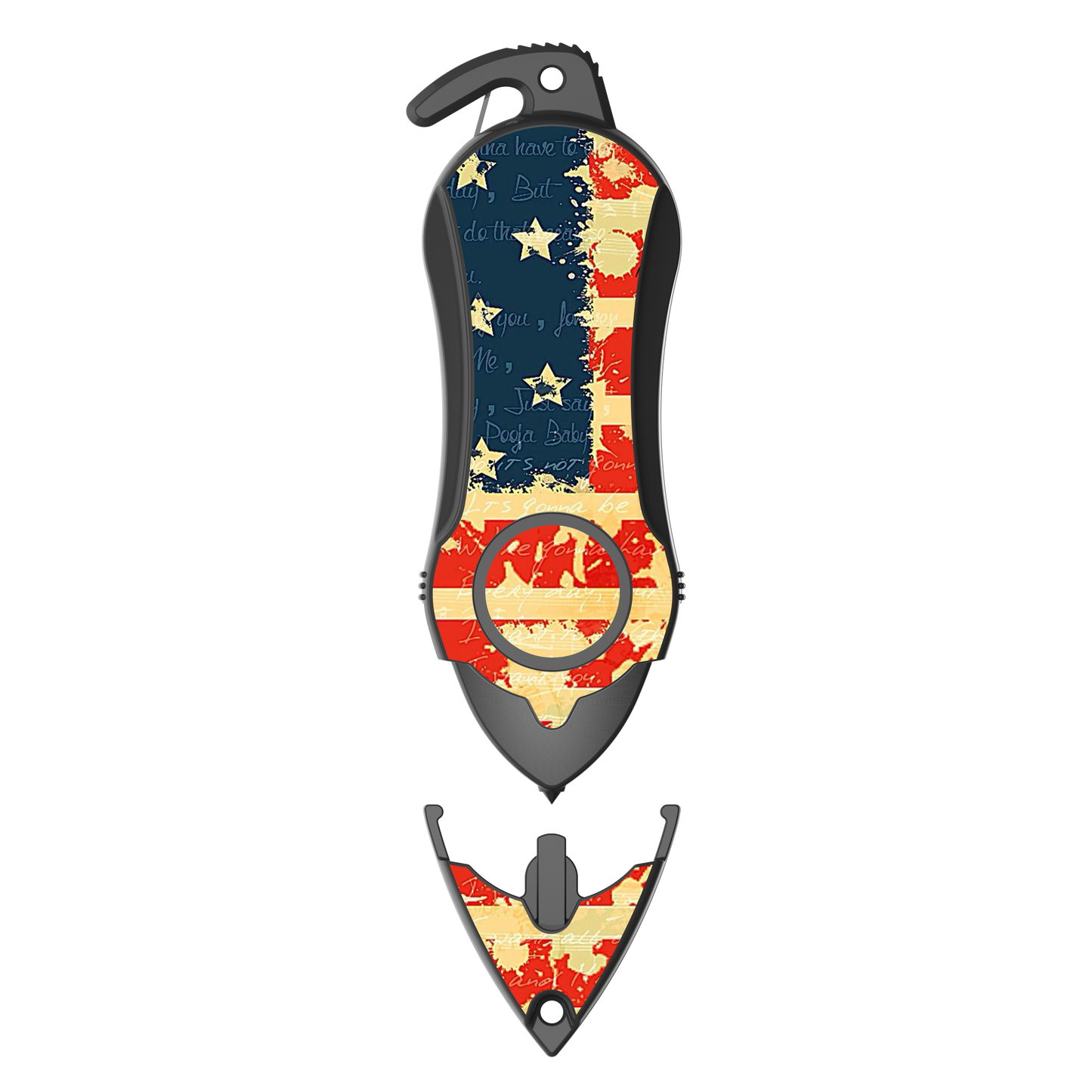 Stinger Survival Tools Personal Alarm Keychain Safety Emergency Tool  (USA Flag)