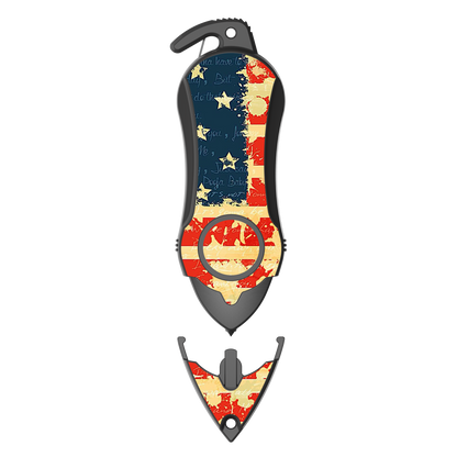 Stinger Survival Tools Personal Alarm Keychain Safety Emergency Tool  (USA Flag)