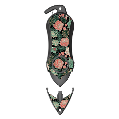 Personal Alarm Keychain Safety  Emergency Tool (Green Flower)Stinger Survival Tools