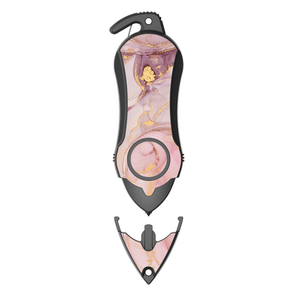 Stinger Survival Tools Personal Alarm Keychain Safety Emergency Tool (Pink Marble)