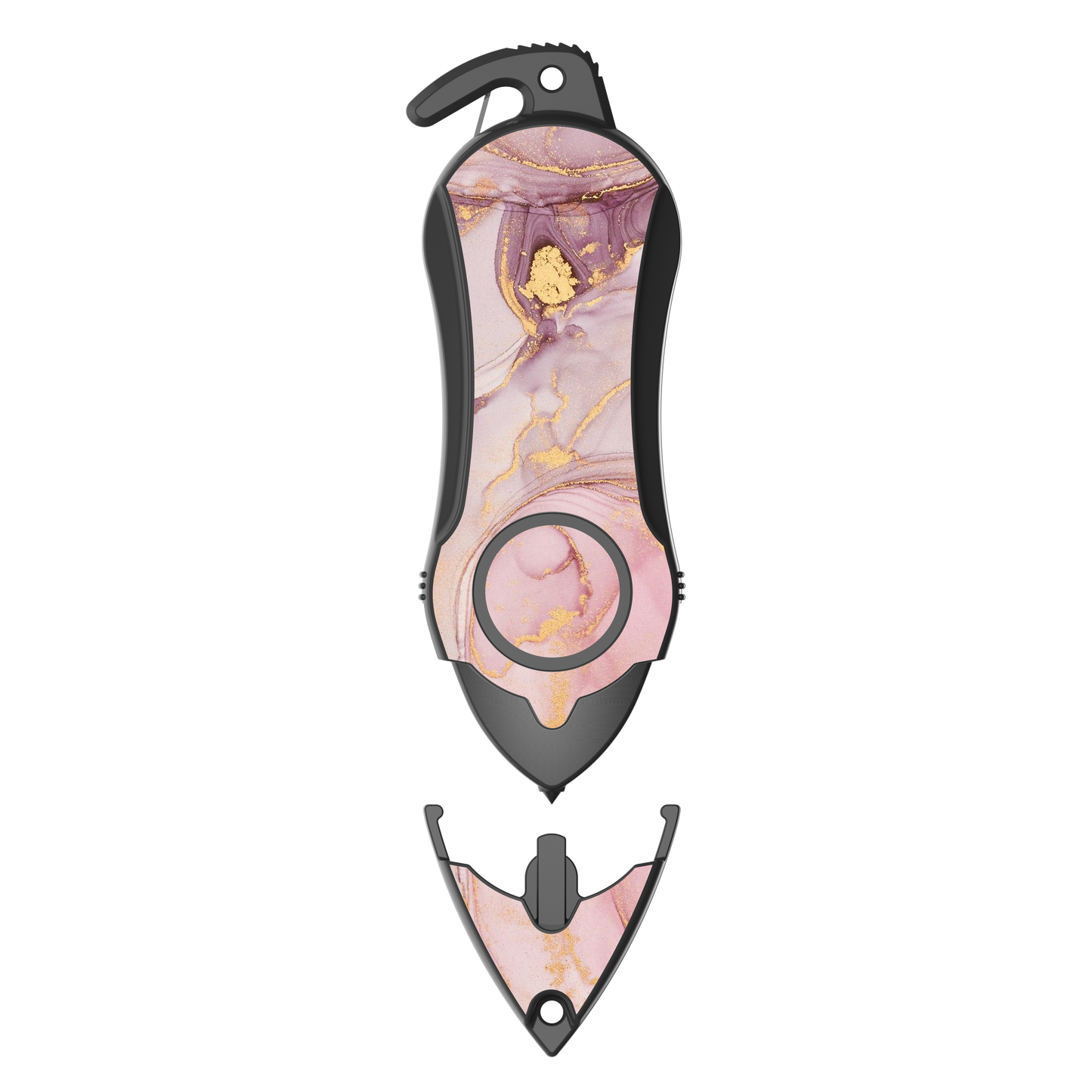 Stinger Survival Tools Personal Alarm Keychain Safety Emergency Tool (Pink Marble)