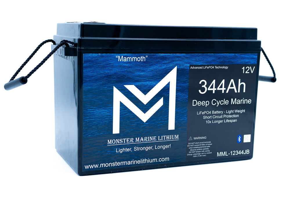 Monster Marine Lithium 12v 344Ah Lithium Deep cycle MML-12344B Bluetooth