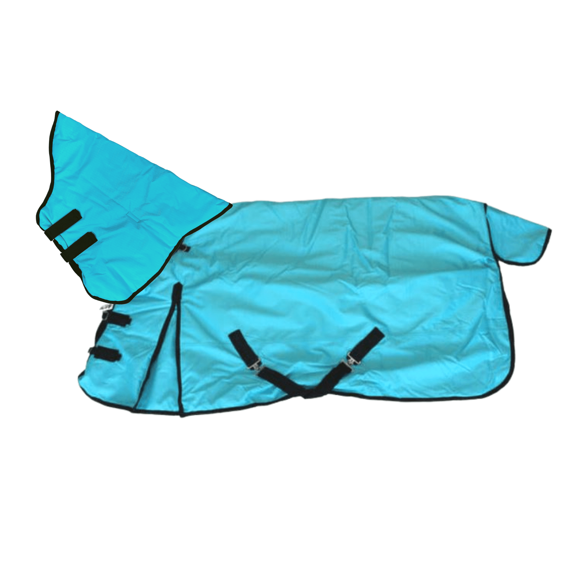 Outdoor Rug Tack AJ Tack 1200D Waterproof Turnout Horse Blanket with Neck Rug - Turquoi ...