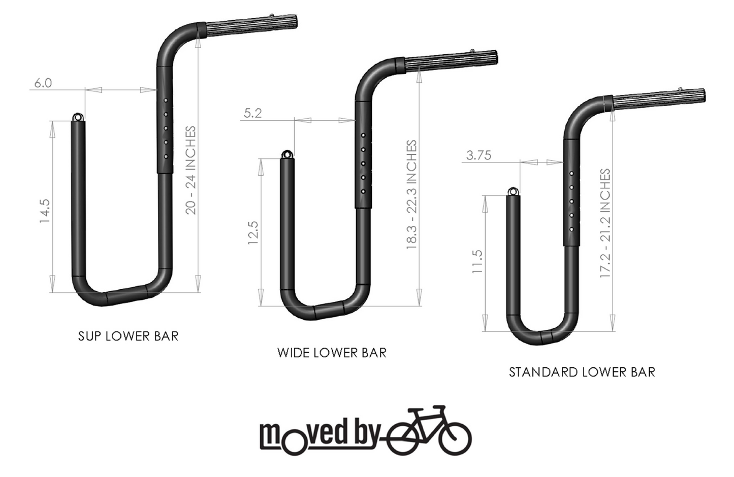 Moved By Bikes SUP Lower Bar Set