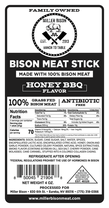 Miller Bison APT Carnivore Meat Stick Pack