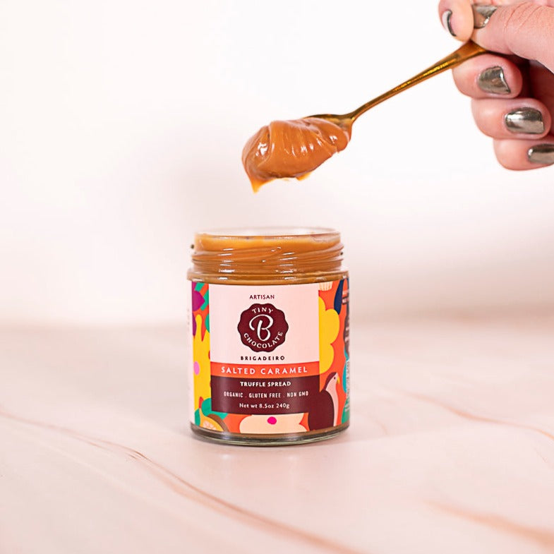 tinyB chocolate Salted Caramel Brigadeiro Spread