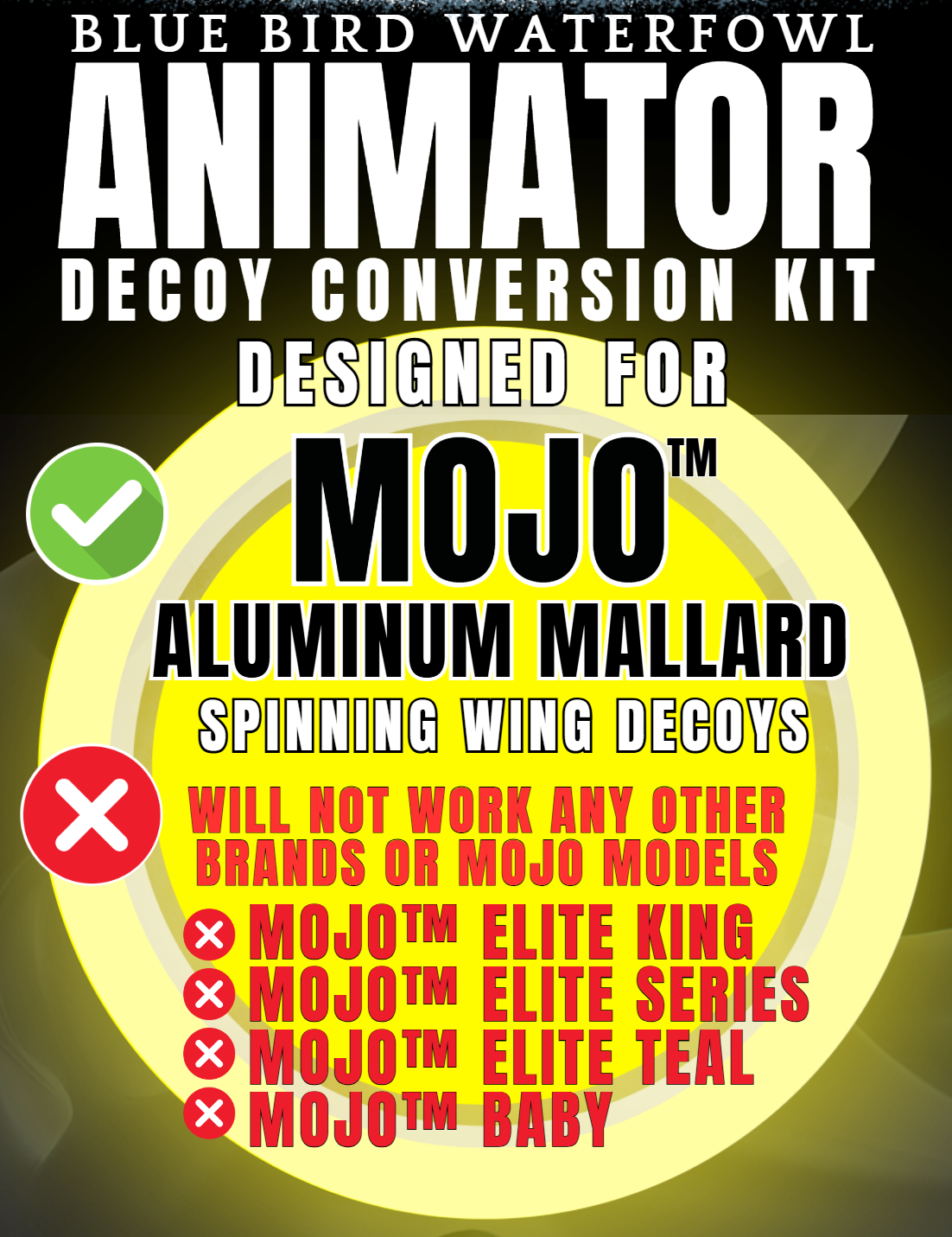 Blue Bird Waterfowl Animator for Mojo Mallard Aluminum Series